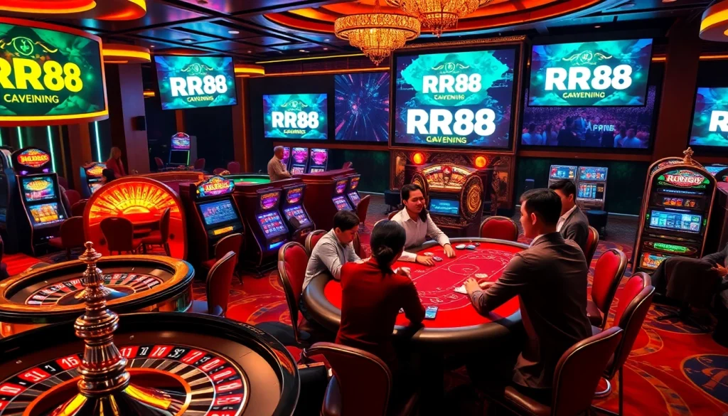 Experience the thrill at a stunning RR88 casino, full of vibrant slot machines and exciting poker tables.
